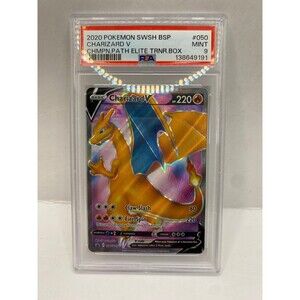 2020 Pokemon SWSH BSP Charizard V #50 Champions Path ETB Promo PSA 9 MINT